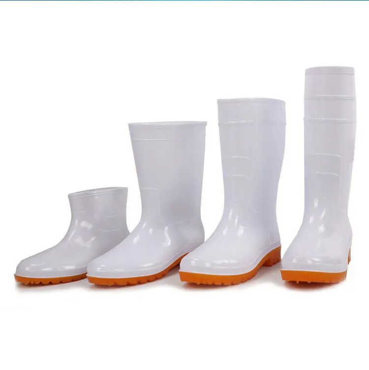 Food industry waterproof White Boots Men Women Safety Plastic Water Shoes PVC Work Rain Boots