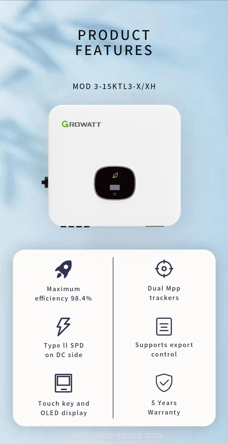 Солнечные продукты Growatt MIN8000TL-X/XE 8 кВт Однофазный инвертор с Wi-Fi