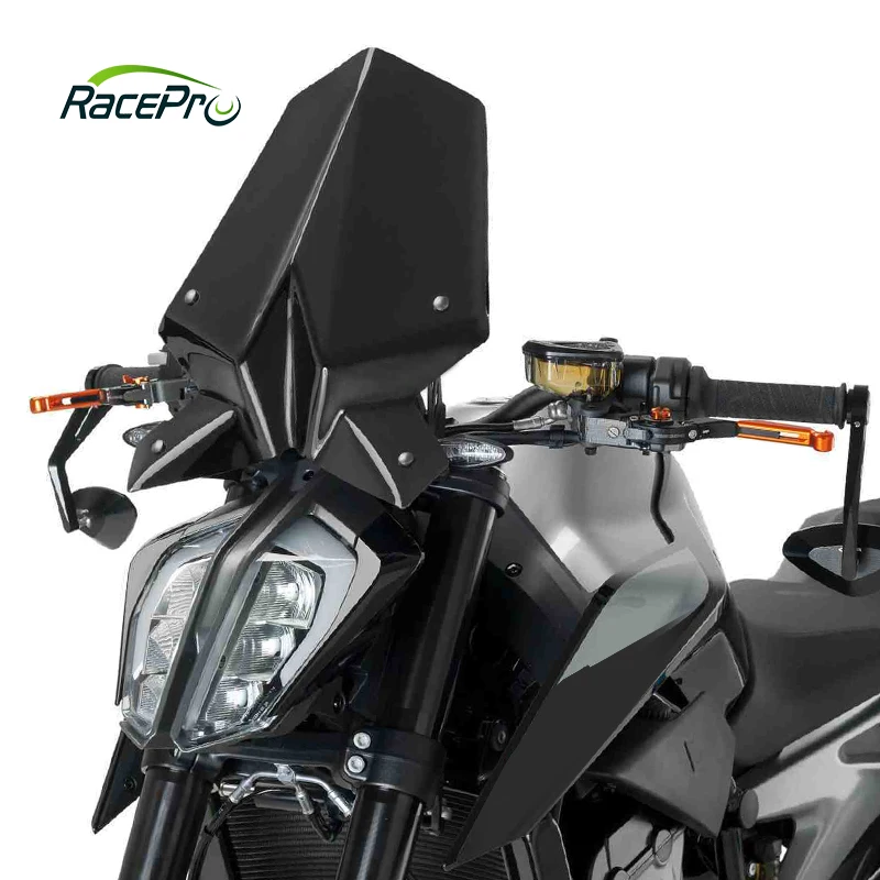RACEPRO Windscreen Windshield Screen Shield Wind Deflector with Bracket For KTM DUKE 790 2018 2019 2020