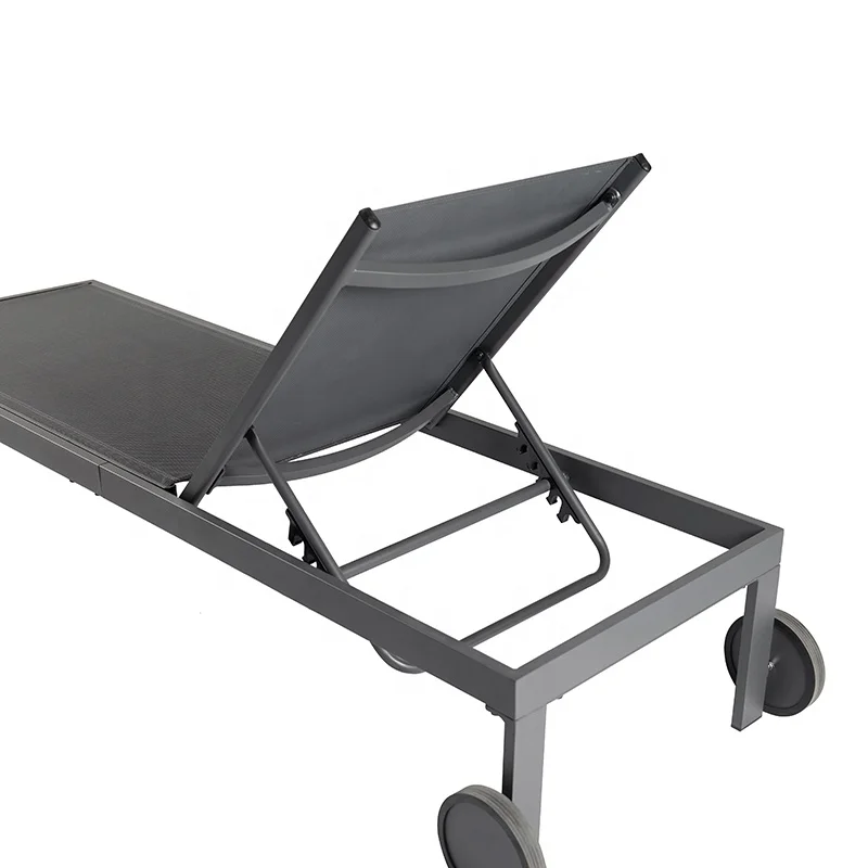 Best Exterior Aluminum Sunbed Furniture Outdoor Beach Poolside Sun Lounger Chaise Lounge Chair for Sale