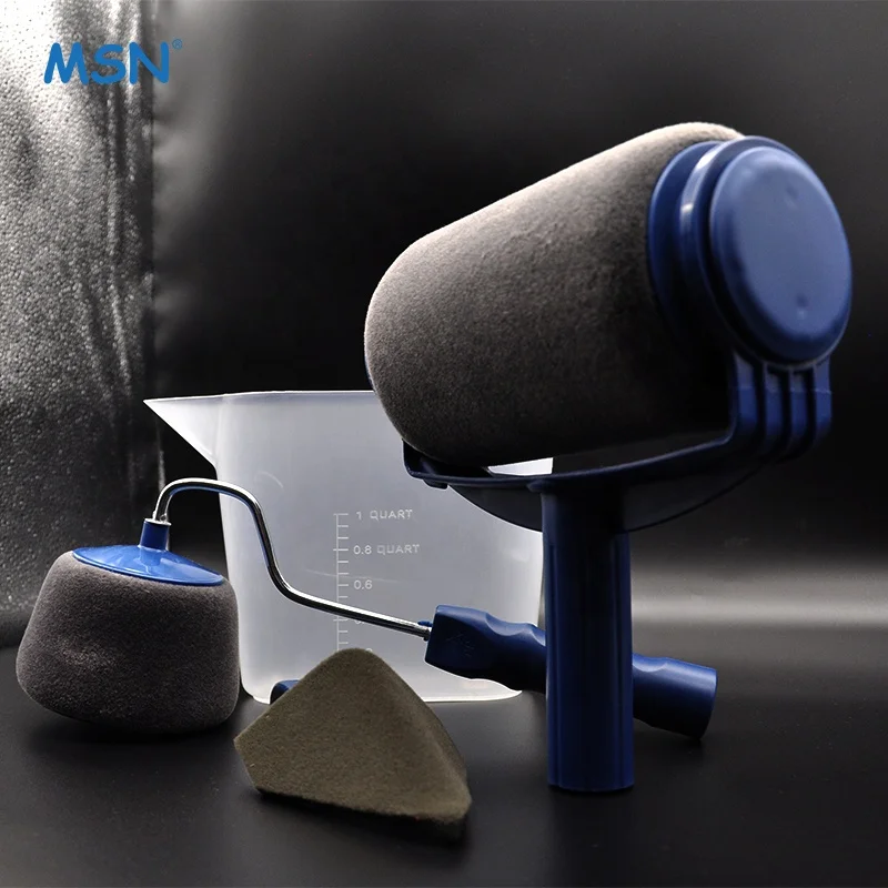 MSN Handle Flocked Edger Room for Walls and Ceiling Wall Painting Handle Tool with Paint Runner Brush