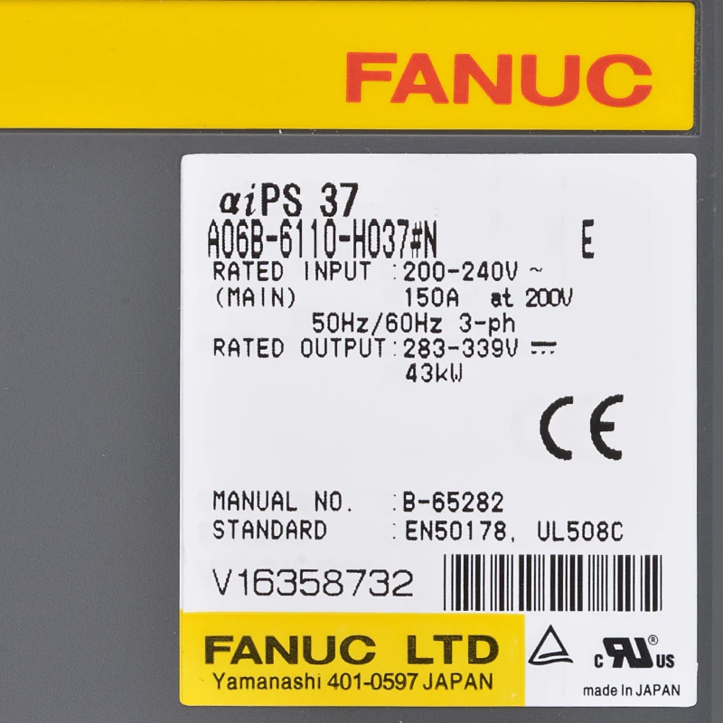 Fanuc Servo Amplifier New original fanuc servo motor drive A06B-6110-H037 Contact Me With Price