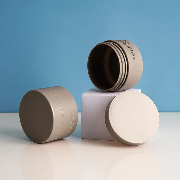 Wholesale 100ml Wide Mouth Cosmetic Pet Cream Jars  50g 100g 120g 150g 200g 220g 250g Plastic Matte Brown Jars With Matte PP lid