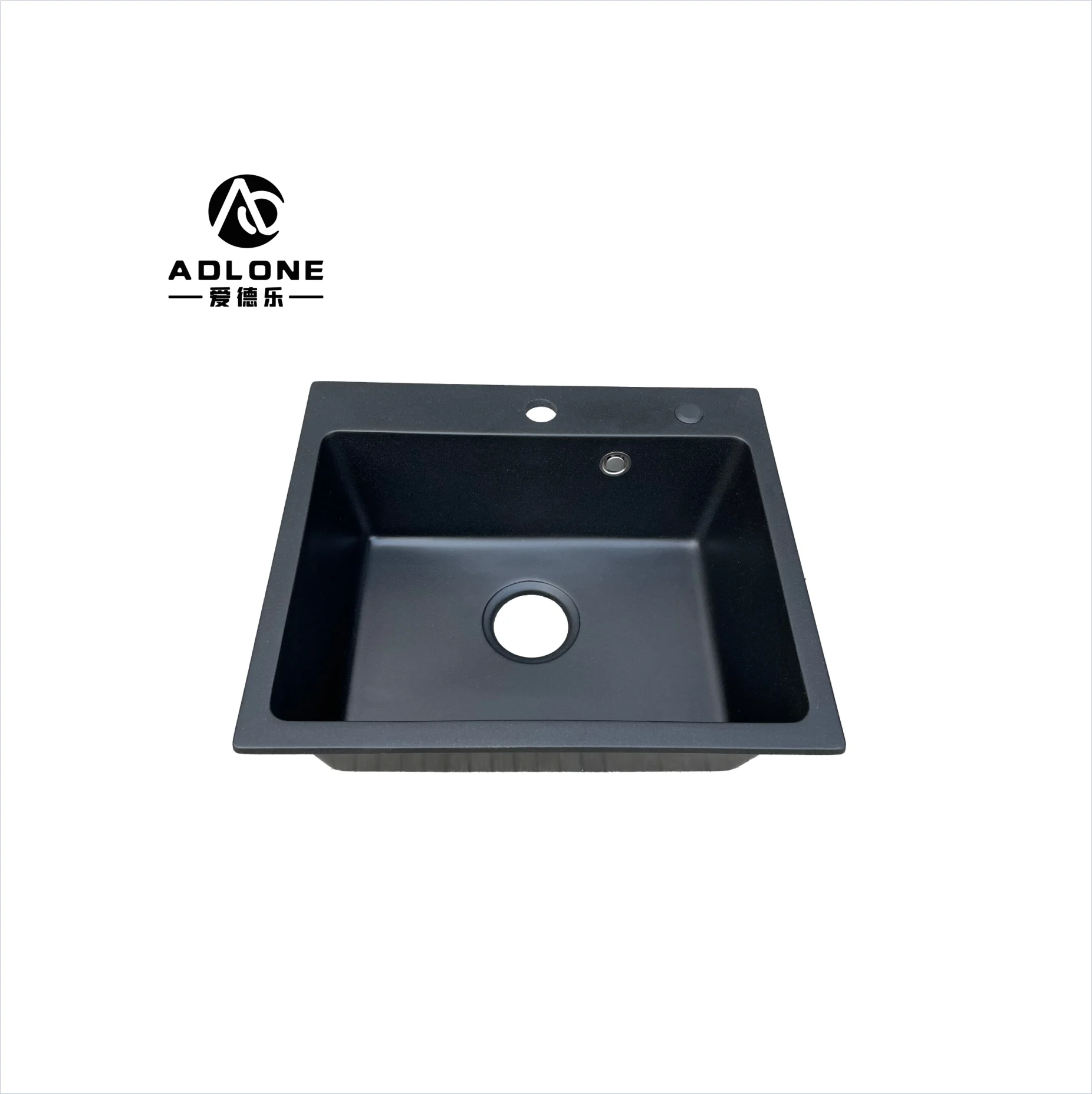 Composite Quartz Stone Black Single bathroom Sink Kitchen top mount Granite Kitchen Sink