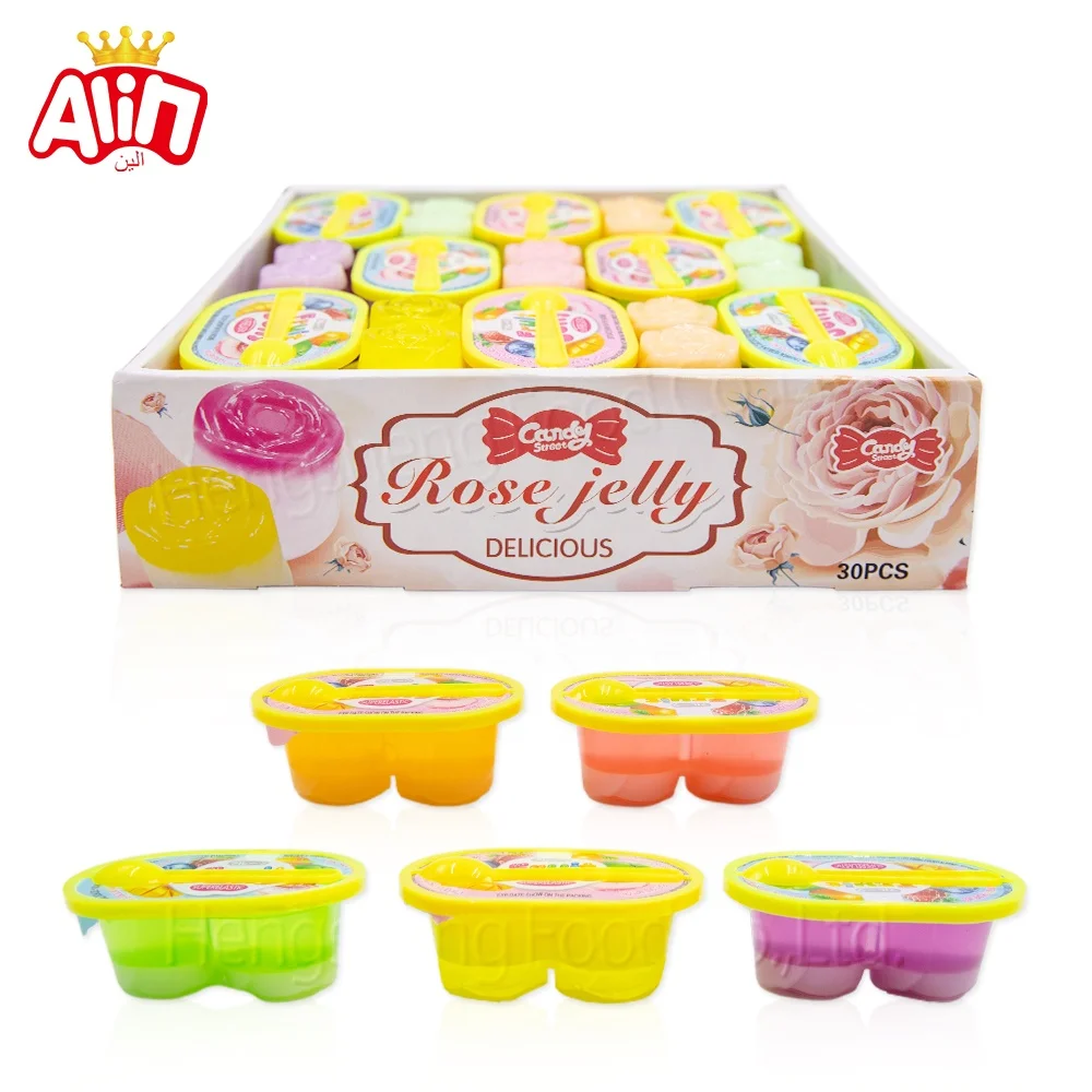 candy supplier wholesale imported sweets halal sweets Double bars of fruity juicy rose Jelly