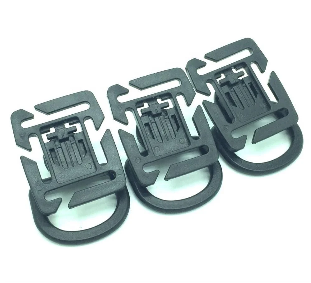 Spot wholesale outdoor backpack accessories inner warp 1 inch plastic rotatable D-shaped buckle