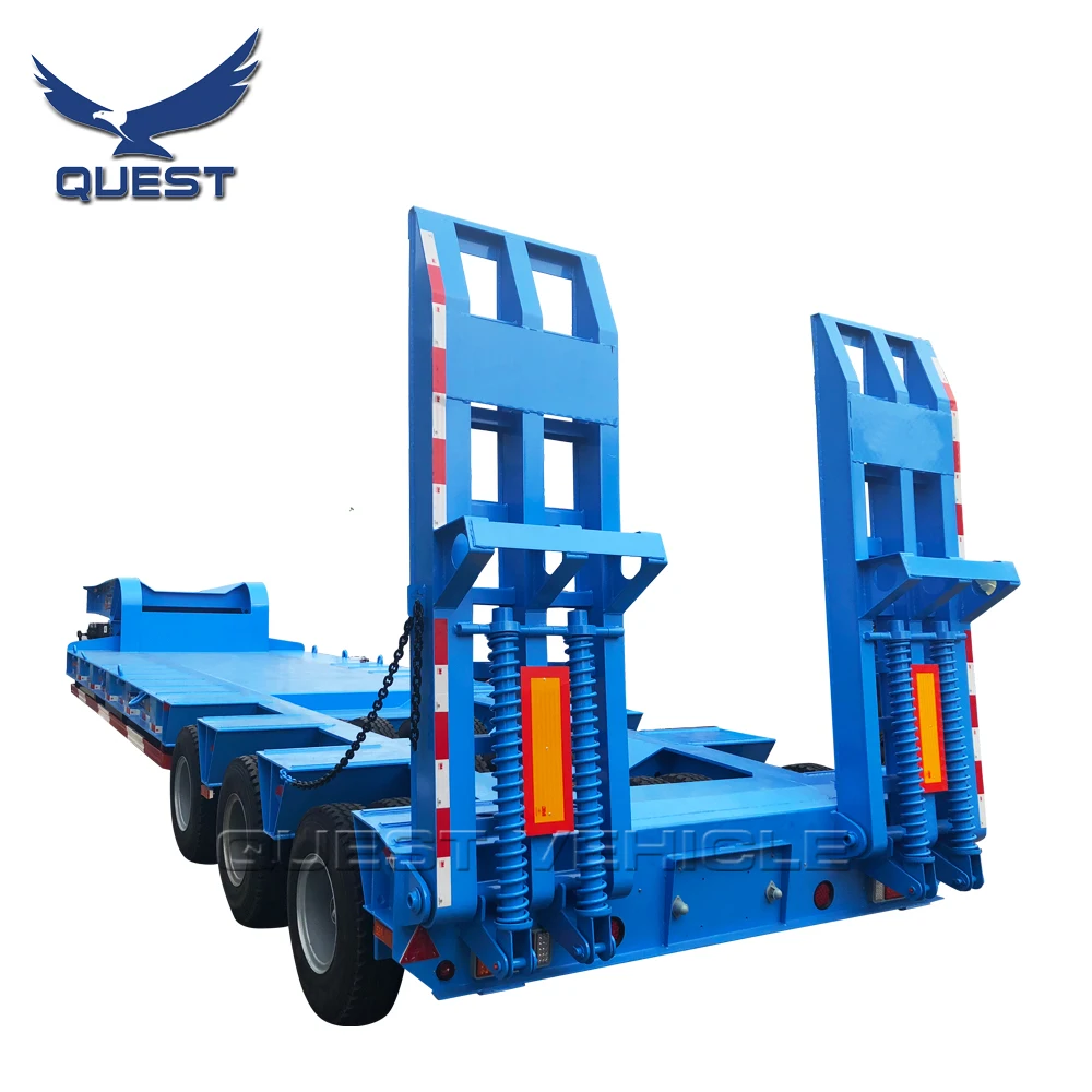 Utility Heavy Duty 3 Line 6 Axles  Low Bed Trailers Truck Gooseneck Extendable Lowboy  Semi Trailer