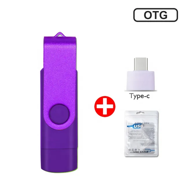 Customs Metal twist  2 In 1 OTG 2.0 Pendrive 64GB High Quality Type C Usb Flash Drive 4GB 8GB 16GB 32GB customs logo