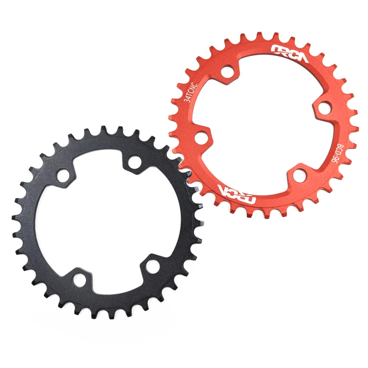 Custom Narrow Wide Chain Ring BCD96 32t 34t 36t 38t with logo and Packing Box AL7075material Mtb Bike Chainring