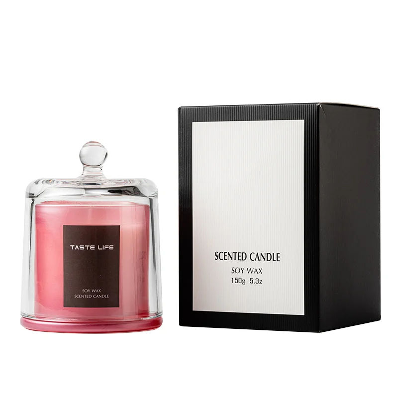 Private Label Unique Scented Luxury Home Decorative Wedding Gift Box Soy Wax Glass Jar Candles