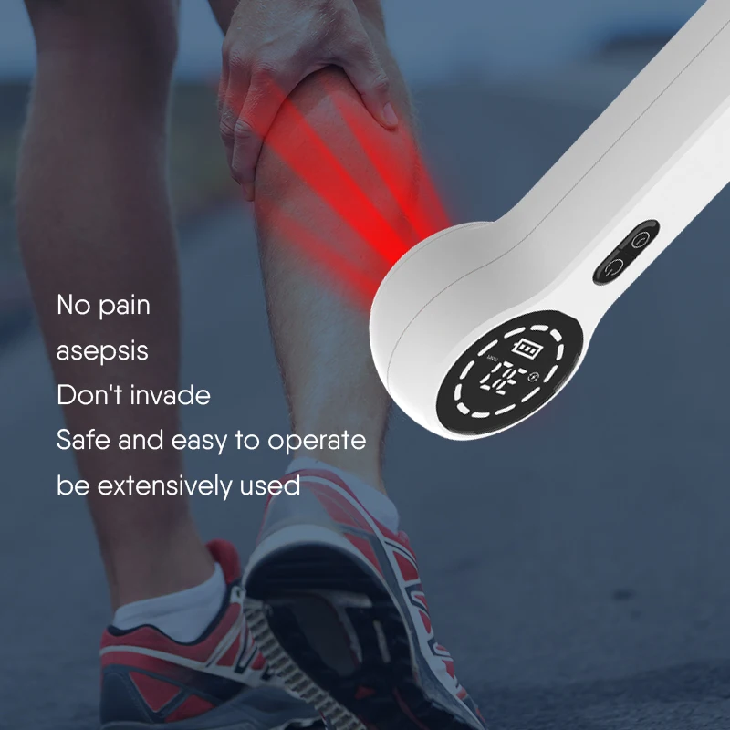 Multifunction Physical Portable With Lcd Screen Swollen Cold Laser Therapy Instrument 650Nm Skin Disease Human/Vet Device