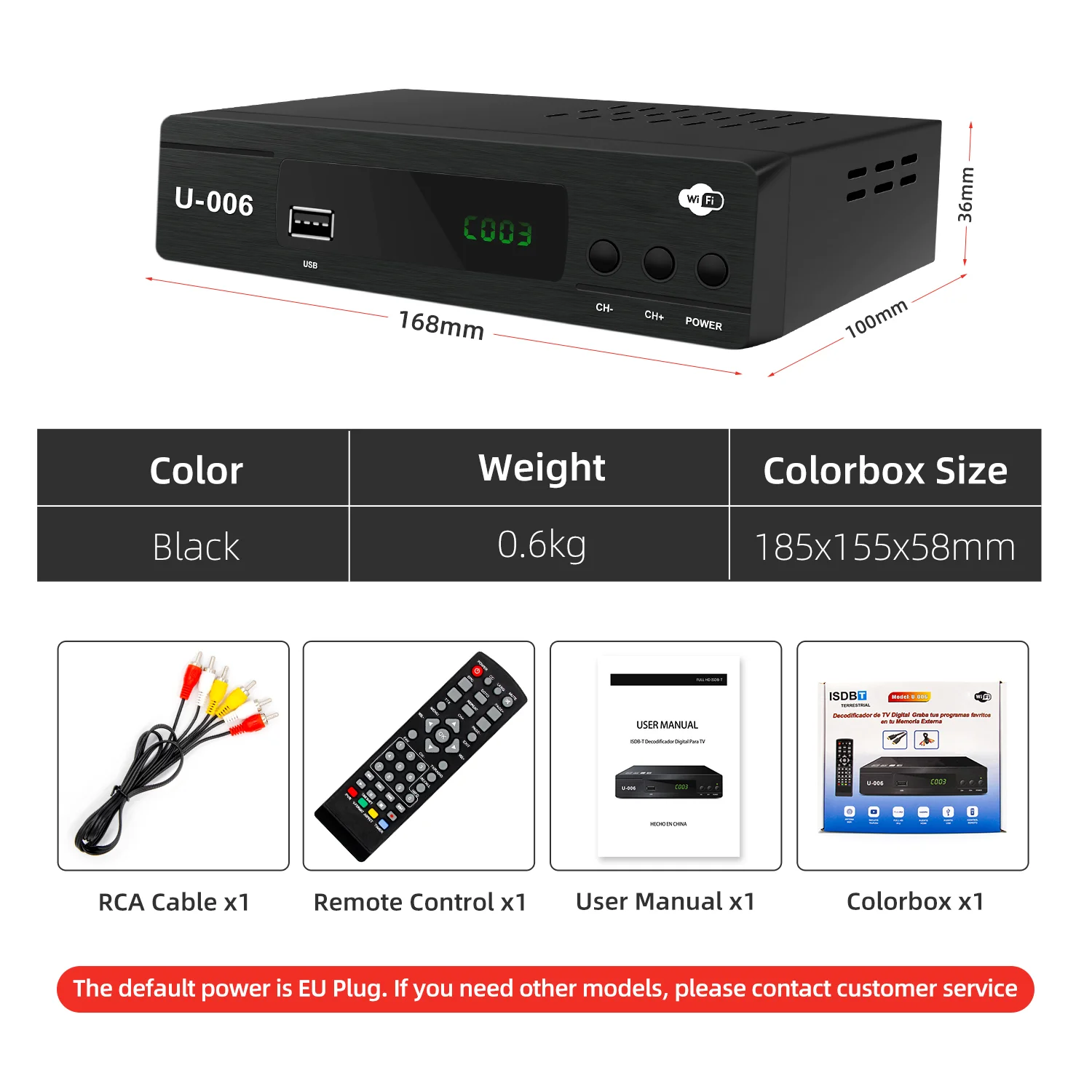 Wholesales Brazil Peru Chile Digital Decodificador ISDBT Digital Terrestrial Receiver Full HD  ISDB-T TV Tuner Set Top Box