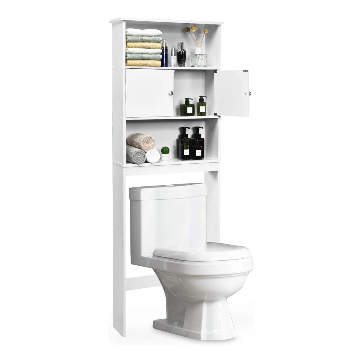 
behind bathroom paper storage toilet furniture wall cabinets waterproof 