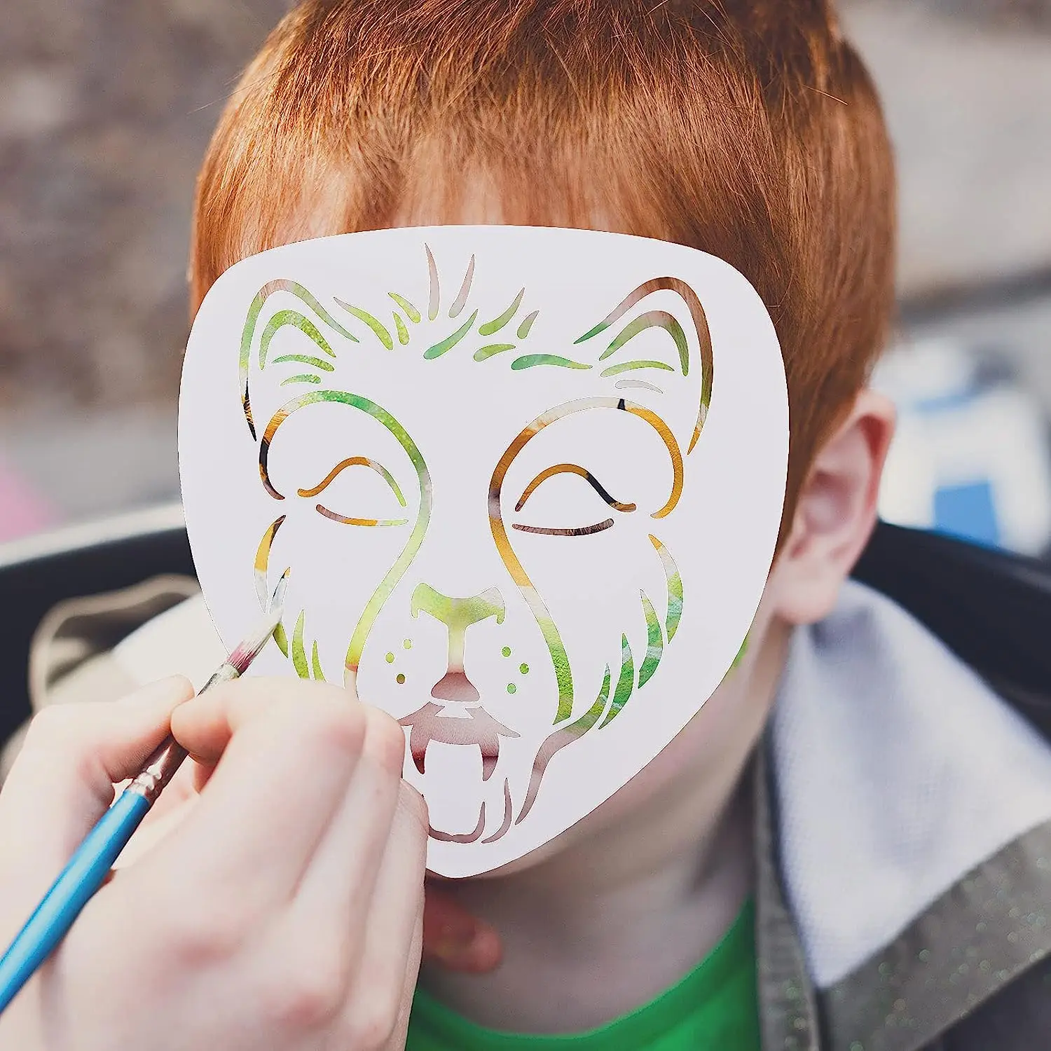 40 Pieces Face Paint Stencils Face Painting Kit Includes 30 Pieces Pumpkin Paint Stencils Masquerade Painting Stencils