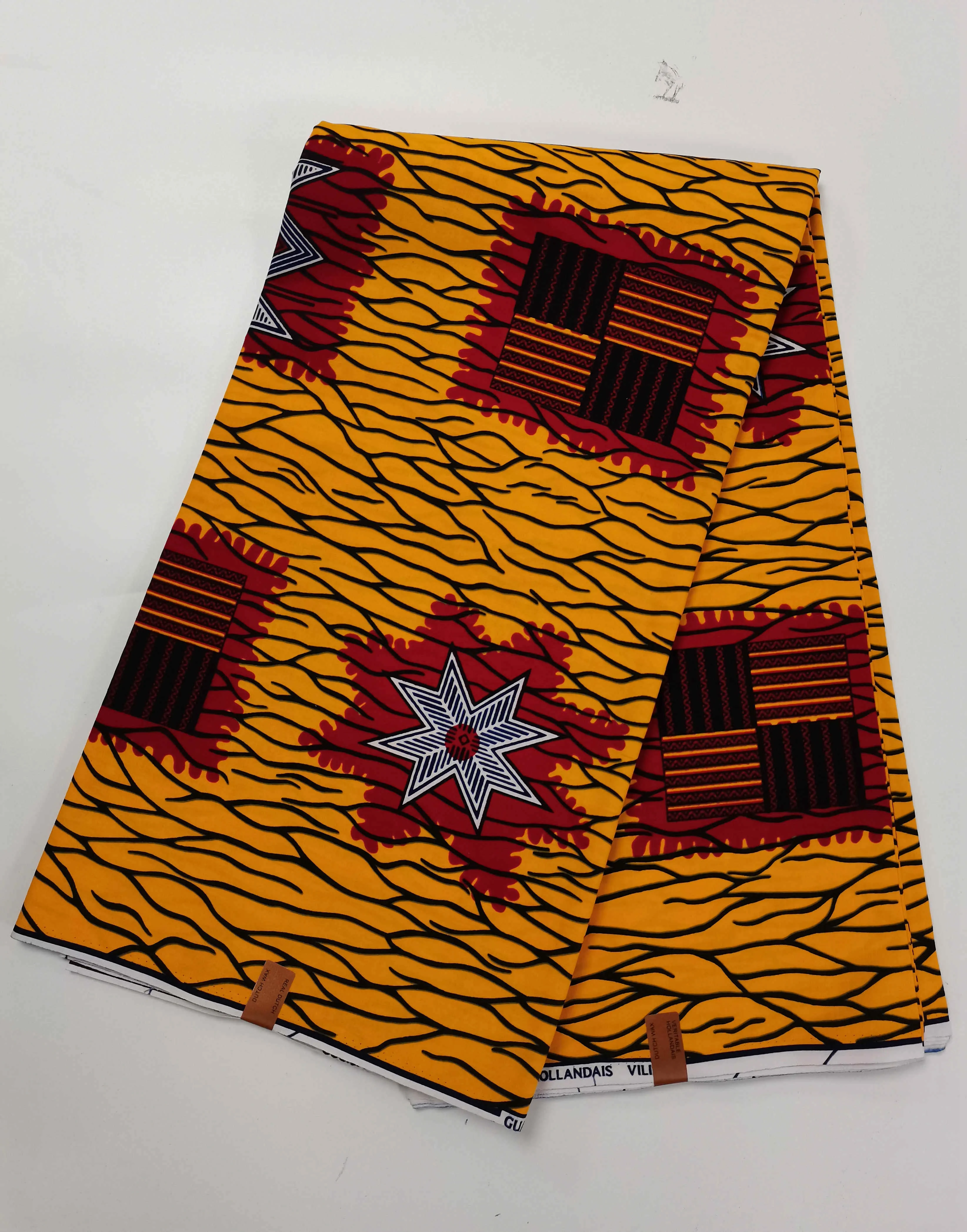 100% cotton block prints Africa wax fabric hollandais Ankara gold