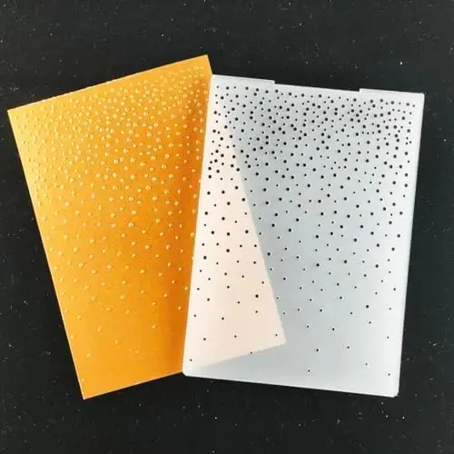 Kwan Crafts Merry Christmas Snowfall Snowflake Dots Background Plastic 3D Embossing Folders