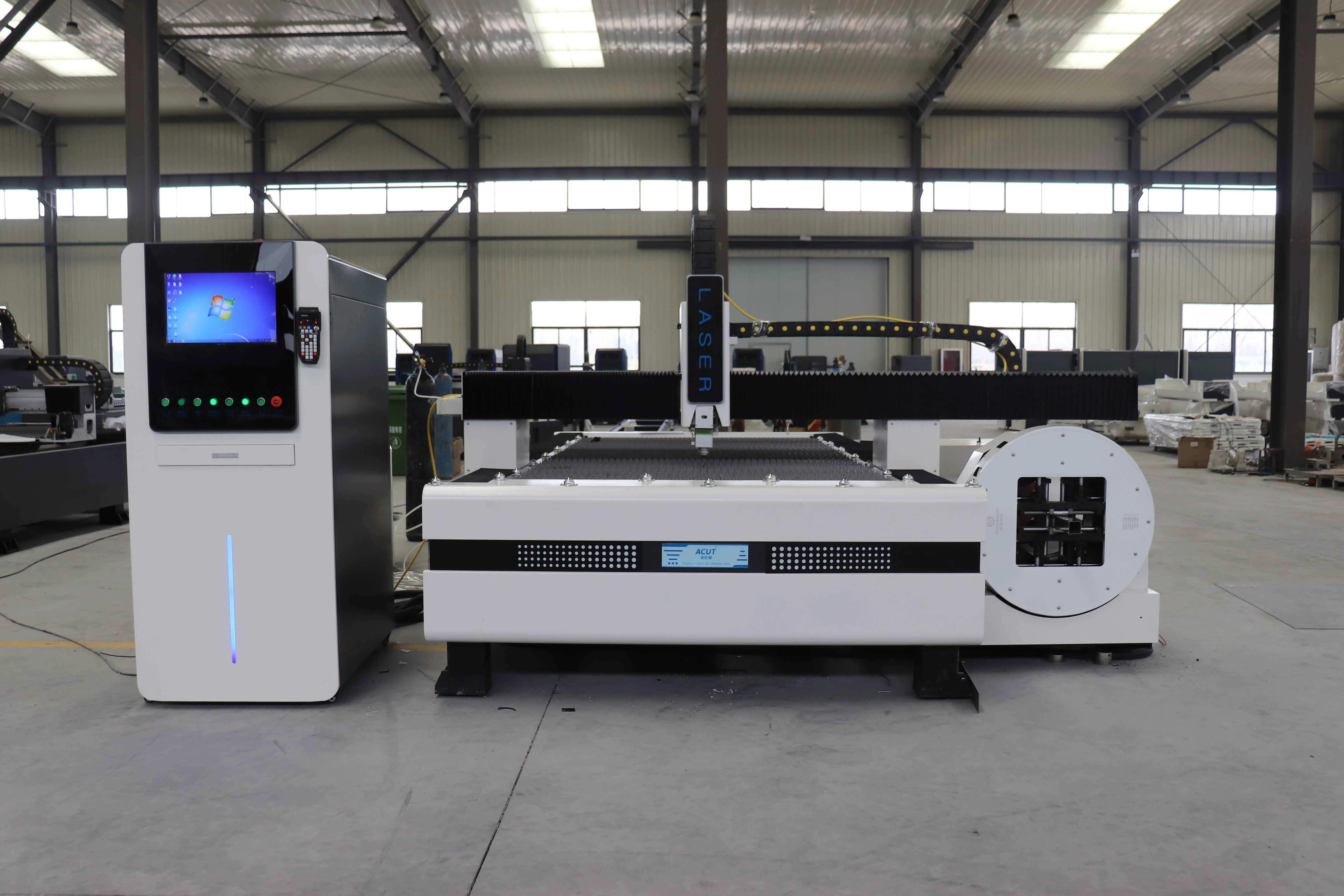 CNC Fiber Laser Cutting and Profiling Machine for Tube and Box Section