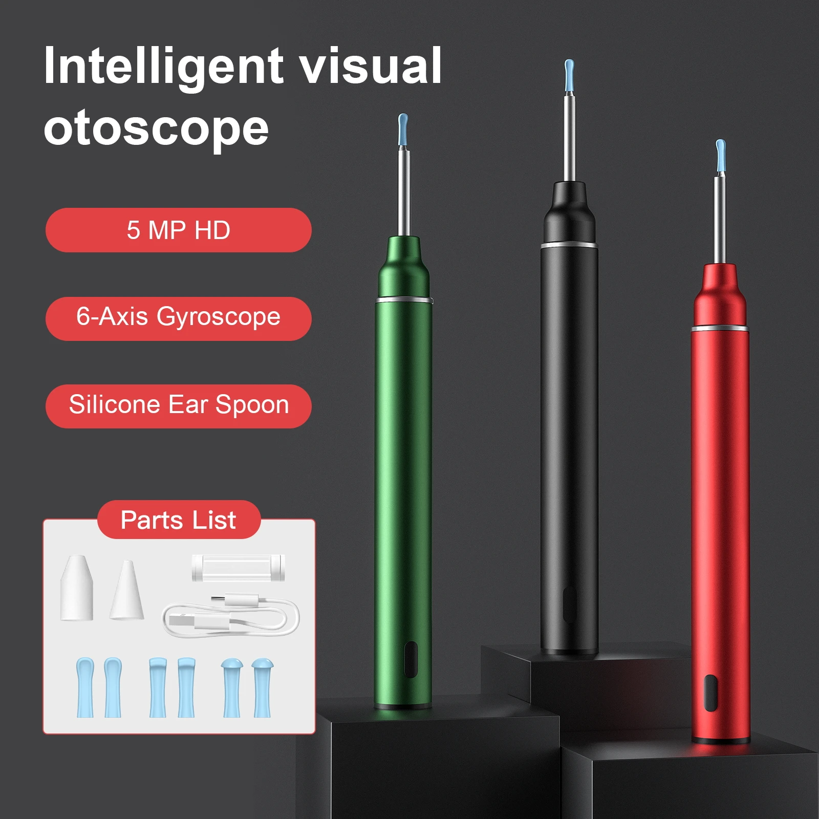 3MP Visual Ear Pick Ear Wax Cleaning  Removal Tool Wifi Earwax Endoscope Remover  With Million Pixels Camera