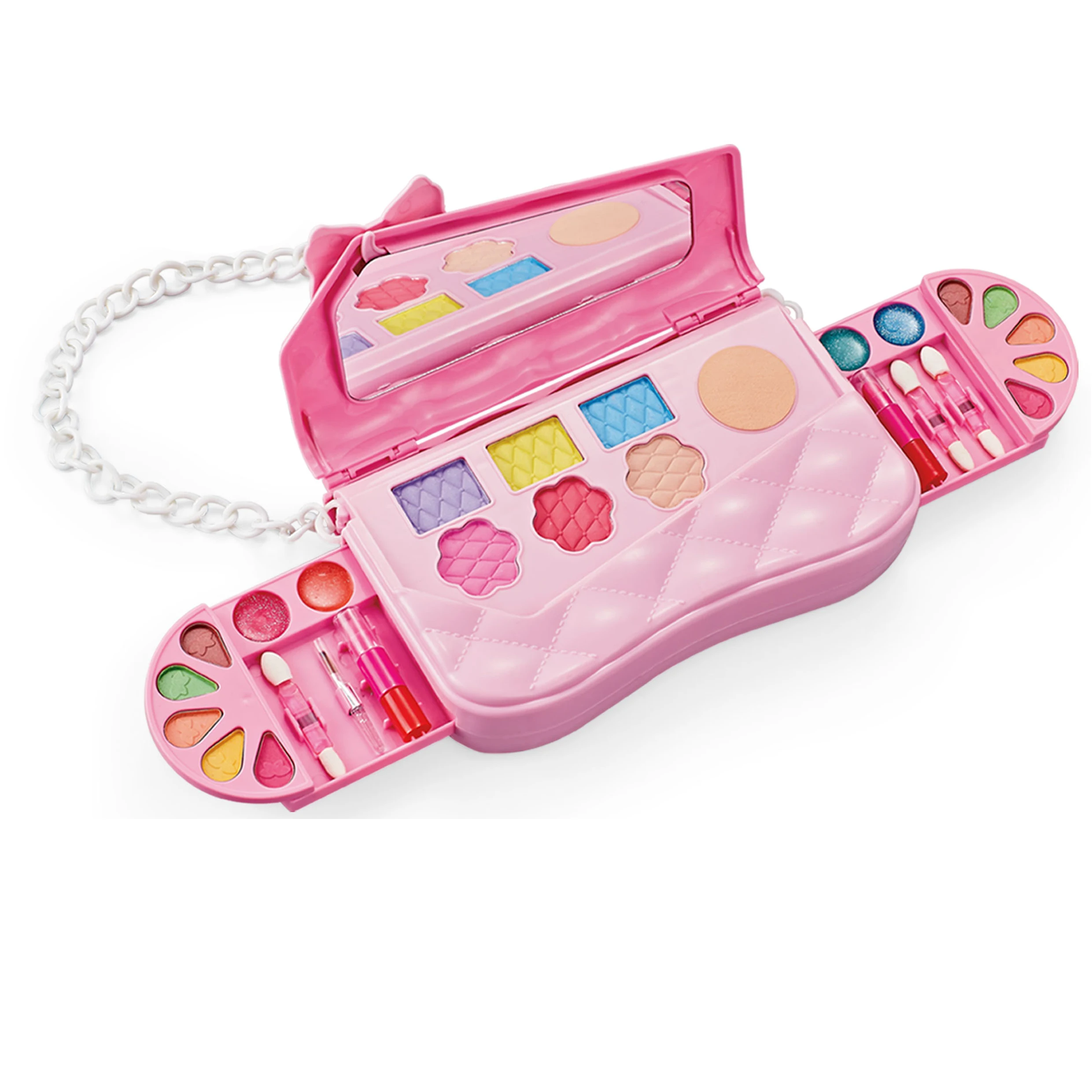 Hot Sale Children Cosmetic Make up Set Girl Shoulder Bag Beauty Kit Toy For Children Pretend Beauty Set
