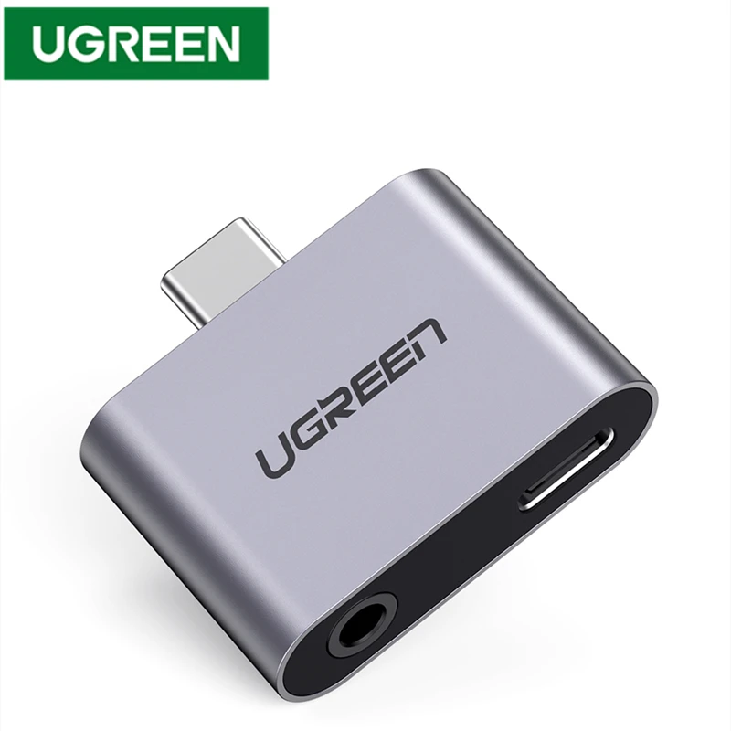UGREEN кабель-Переходник USB C Type 3 5 мм адаптер для наушников Lightning/сплава аудио разъем подключения с USB-C зарядное устройство Huawei