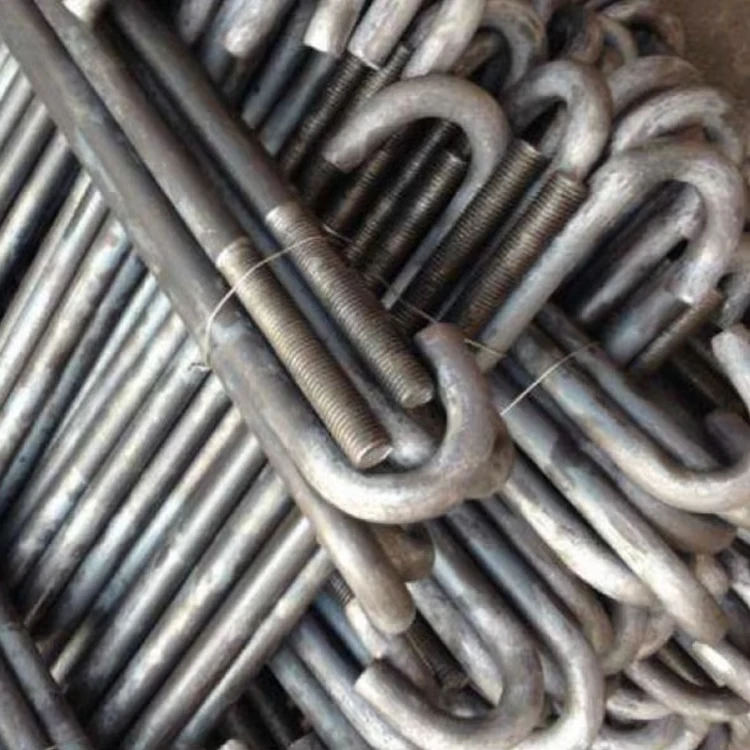 Factory sale construction hardware mild steel hot dip galvanized J type foundation anchor bolt