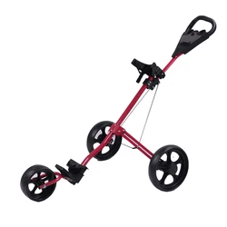 Factory Wholesale Golf 3 Wheels Push Cart Foldable