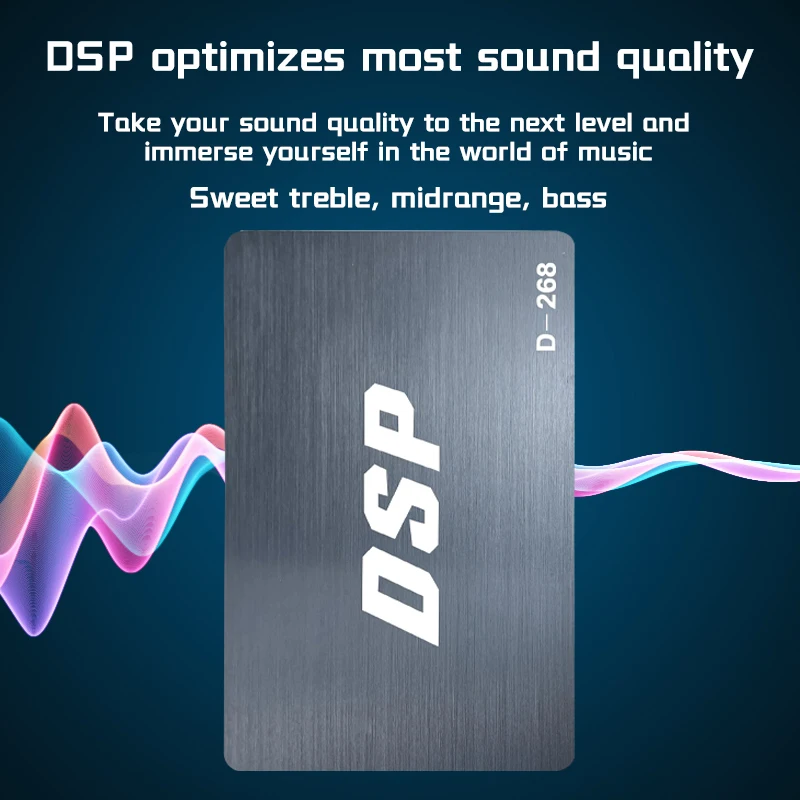 4-канальный мощный процессор DSP 50 Вт * 4, подходит для мобильного телефона BT, автомобильный усилитель Dsp, аудиопроцессор