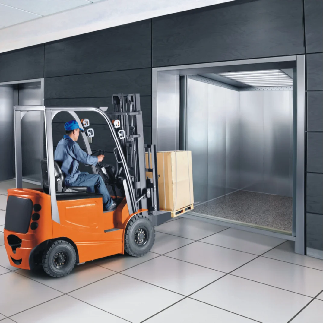 China Manufacturers Freight Elevator With Competitive Price 5 Ton Cargo Lift Traction Cargo Goods Elevators