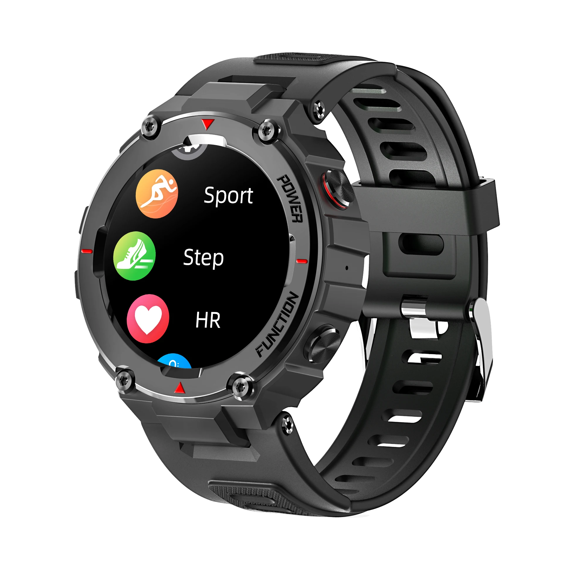 F26 Smart Watch With Magnetic Charging Rotate Button 1.75 Inch Largescreen Waterproof Smartwatch