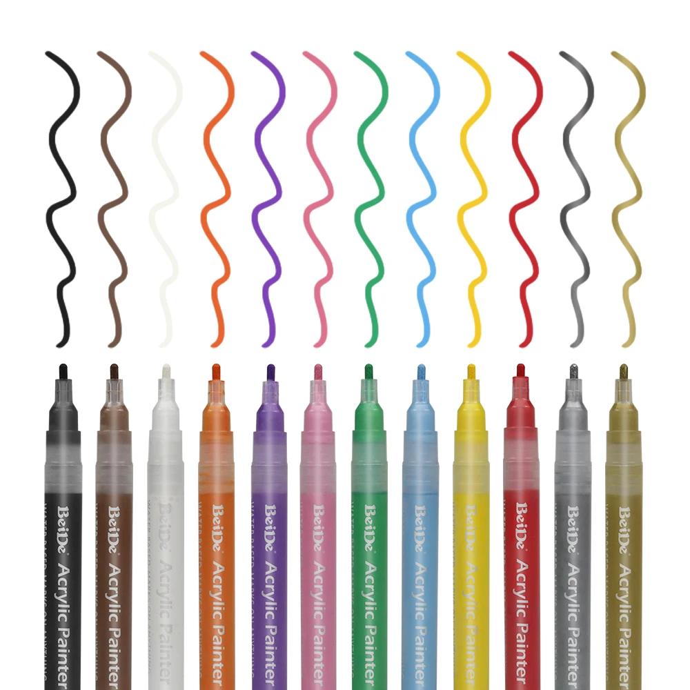 3 мм наконечник 4g чернила на водной основе нетоксичные перманентные водонепроницаемые акриловые маркеры для краски