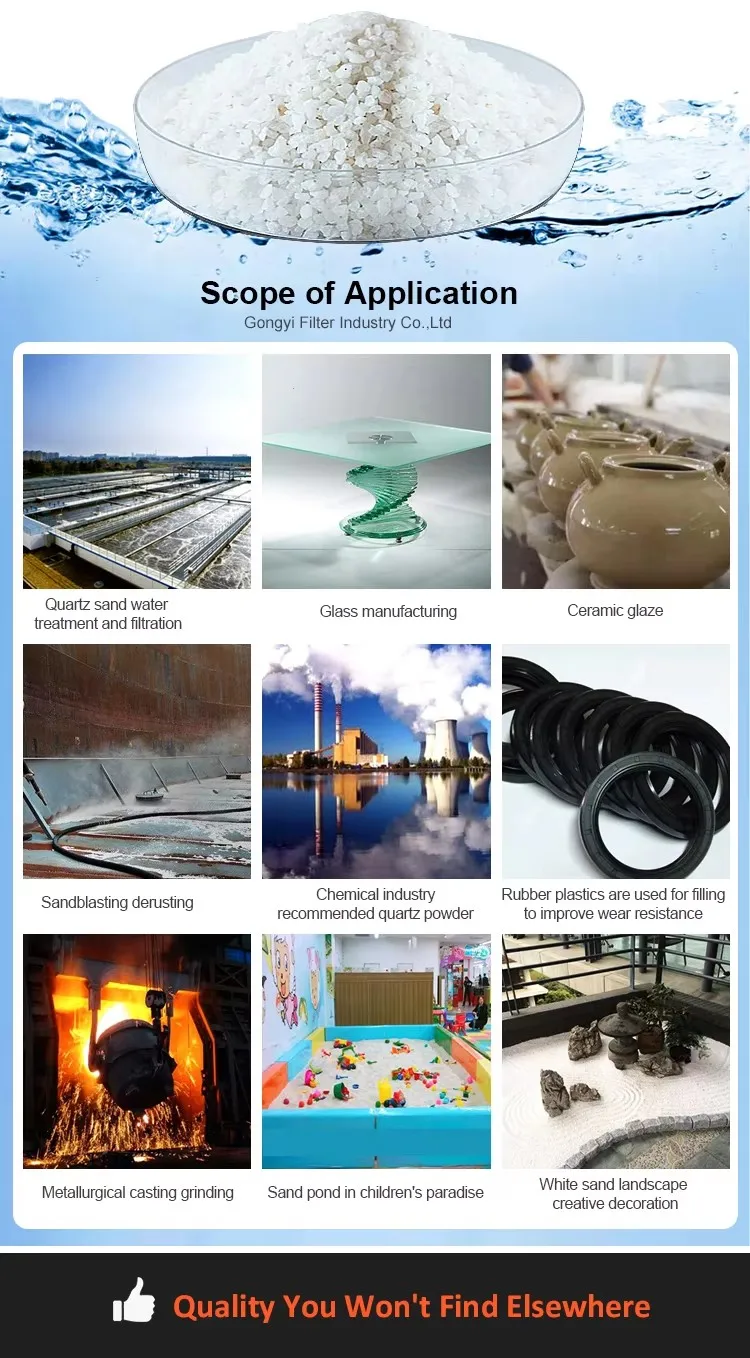 factory supply cheap 40-100 mesh quartz sand silica sand with high purity 99% 90% and high withness SIO2 sand