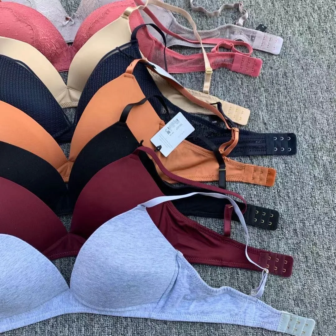 Mixed Japanese Style Sexy Thin Underwear Girl Seamless Comfortable Style Gather Triangle Cup No Steel Ring Bra Brazil