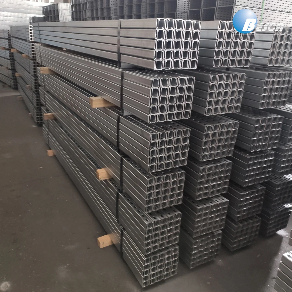 Besca Manufacture Metal Steel slotted C Channel in Galvanized