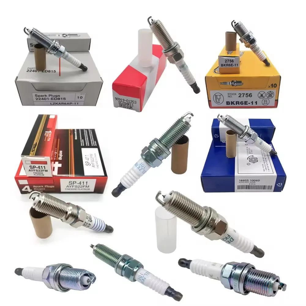 Auto spare parts auto resistor Nickel alloy Iridium Bujias Spark Plugs for Toyota Hyundai Mazda Ford Nissan Honda spark plugs