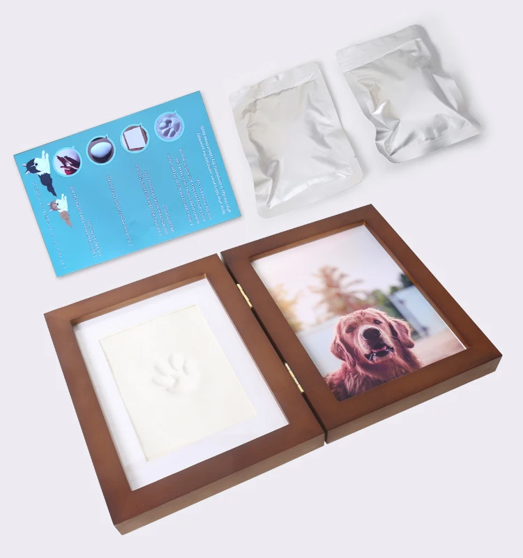 Pet Paw Print Kit Picture Frame and Photo Book Cat Commemorative gifts Customized pet footprint souvenirs