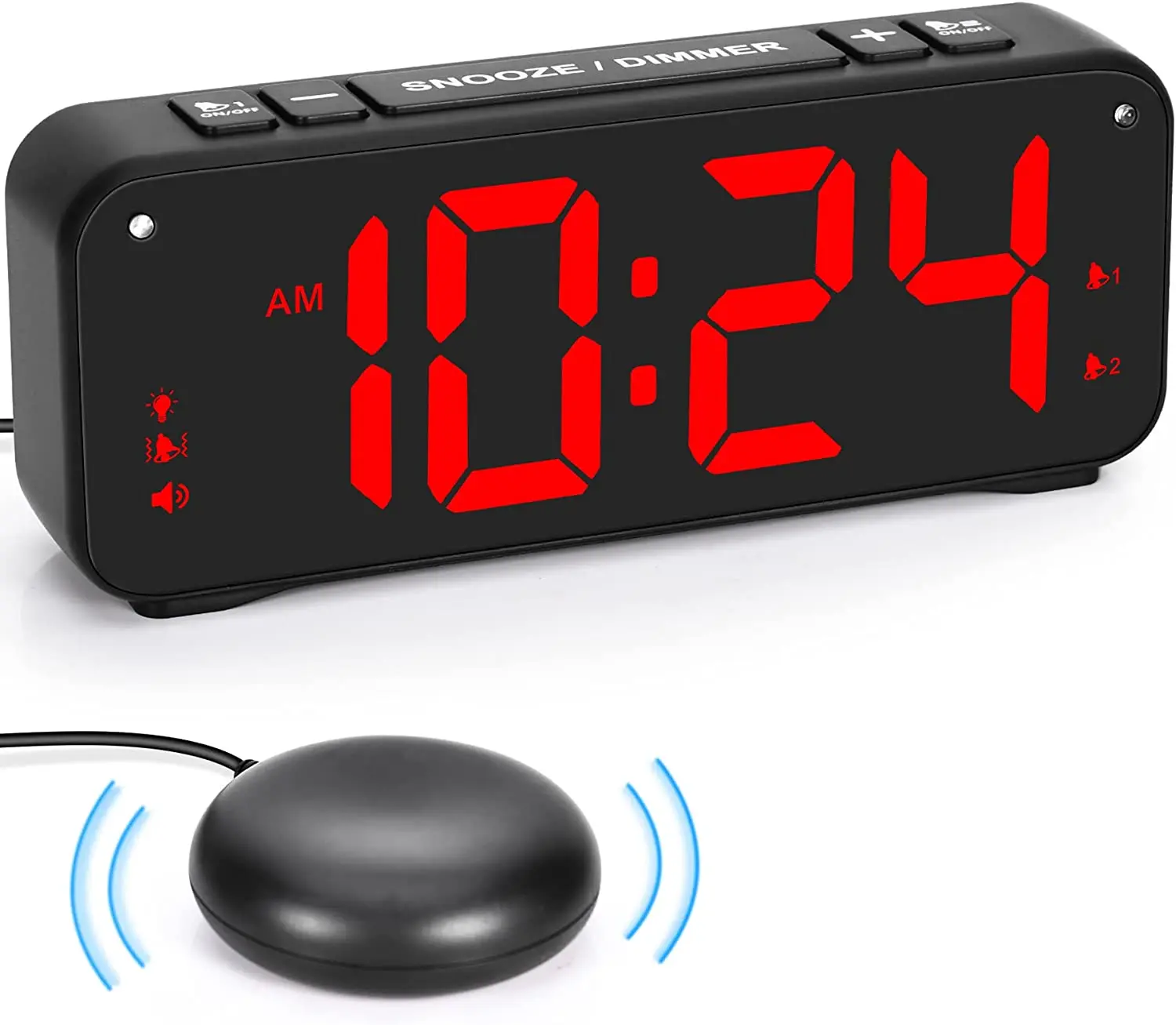 Newly Released 2023 Products Digital Clocks Wekkerklok Deaf Alarm Clock Vibration with Bed Shaker Vibrator Clock