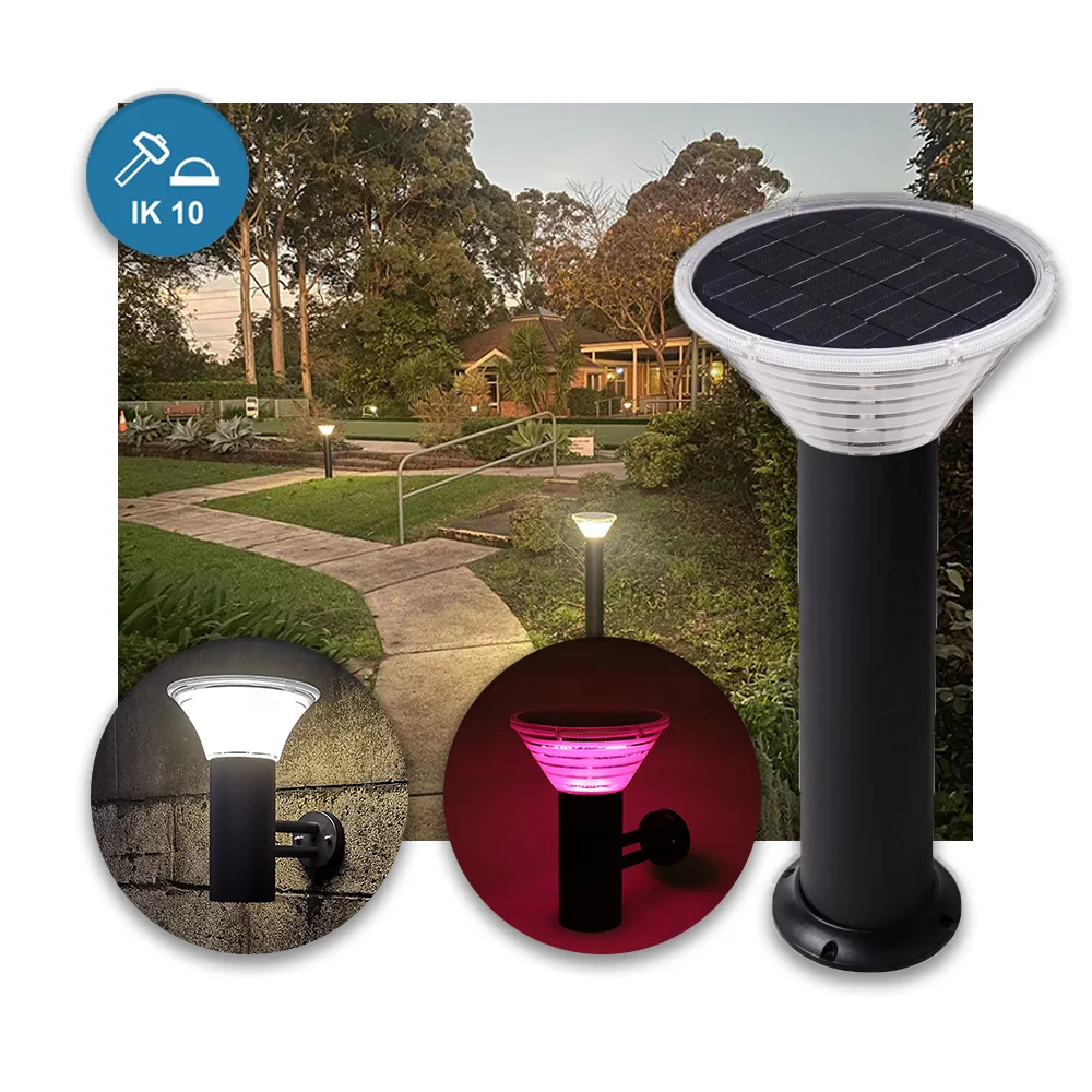 China Solar Bollard LED Lamp 60cm 80cm 100cm Aluminum Body Waterproof Luminous Acrylic Outdoor Garden Street Use