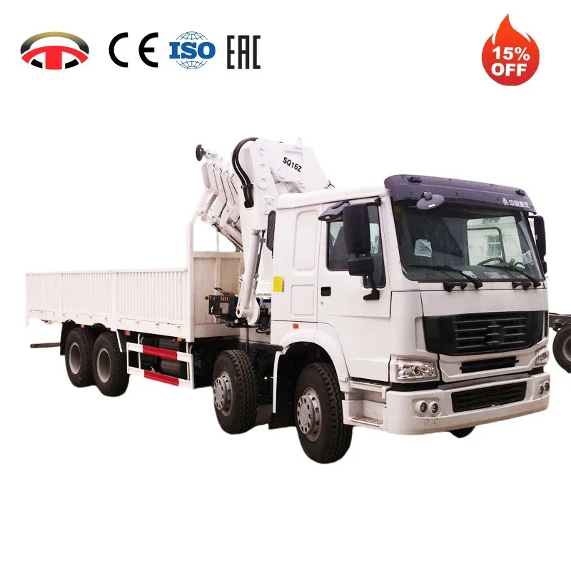 16 Ton SQZ400A Hydraulic Truck Mounted Crane Lifting Machine Construction Knuckle Boom Crane With Remote Control