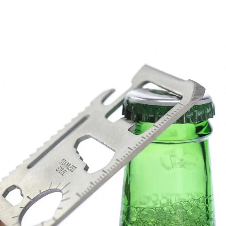 11-in-1 Custom Multitool Credit Card Survival Pocket Wallet Knife Pocket-Sized Survival Knife for Outdoor Camping Tools