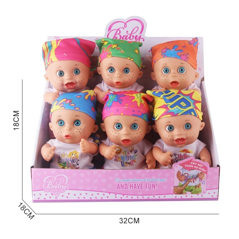 8 Inch music doll cartoon baby doll toy for kids