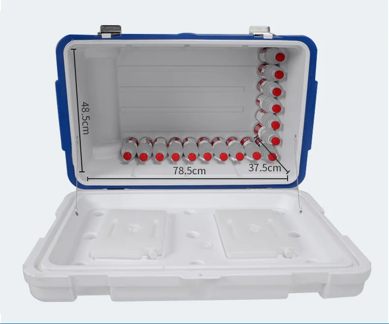 130L Outdoor Large Cooler Box Fishing Plastic Icebox Seafood Meat Frozen Fresh Ice Chest Box