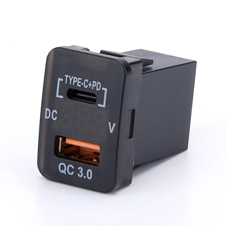 Wholesale Cheap Universal Qc 3.0 Fast Charger Dual Usb Port Type-C Charging Accessories Usb Car Charger