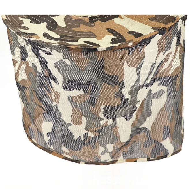2022 factory logo custom hot popular cheap camouflage mesh outdoor mountaineering fishing fisherman bonnie hats bucket hat