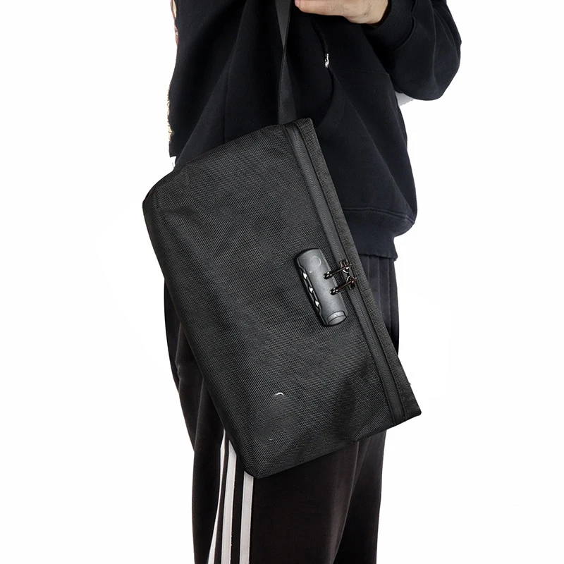 Money Safe Organizer Zipper Odor Proof Case Storage Carbon Lined Smellproof Bag With Lock