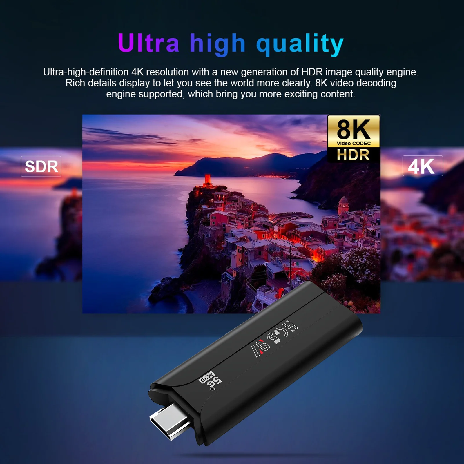 2024 новая телевизионная приставка smart TV box HCS97 поставляется с оригинальной фабрики 2 ГБ 16 5 г двойным Wi-Fi bt