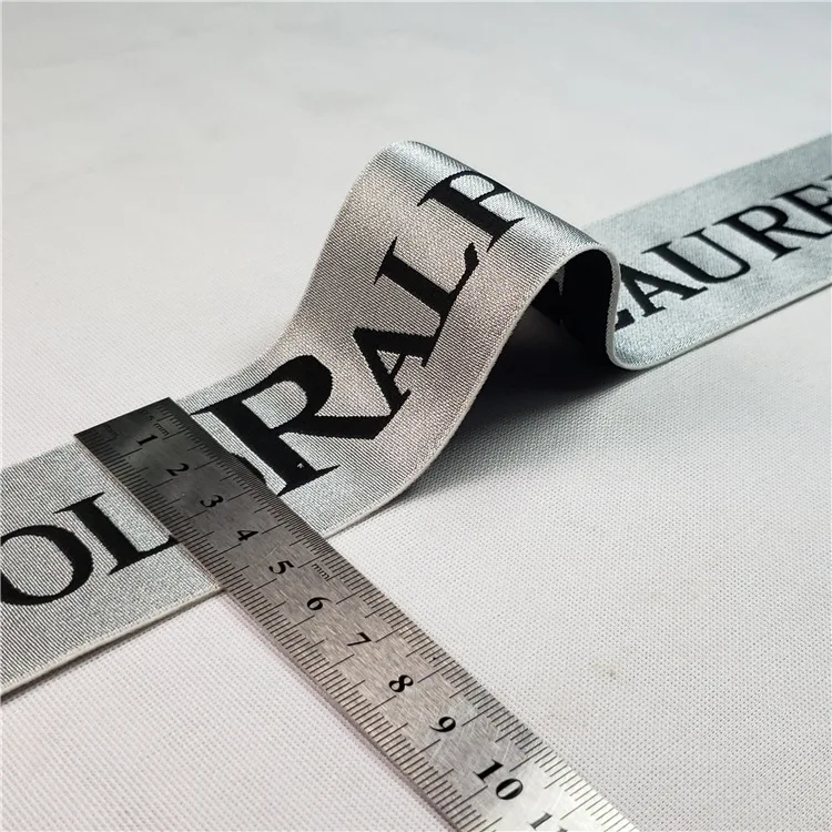 Accept Customized Jacquard Logo Embroidered Elastic Band for For men Underwear Boxer Shorts Waistband Belt