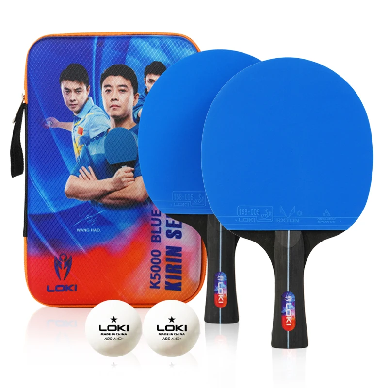 Loki Professional Table Tennis Racket Set More Stable and Durable Ping Pong Bat Paddle For 2 players