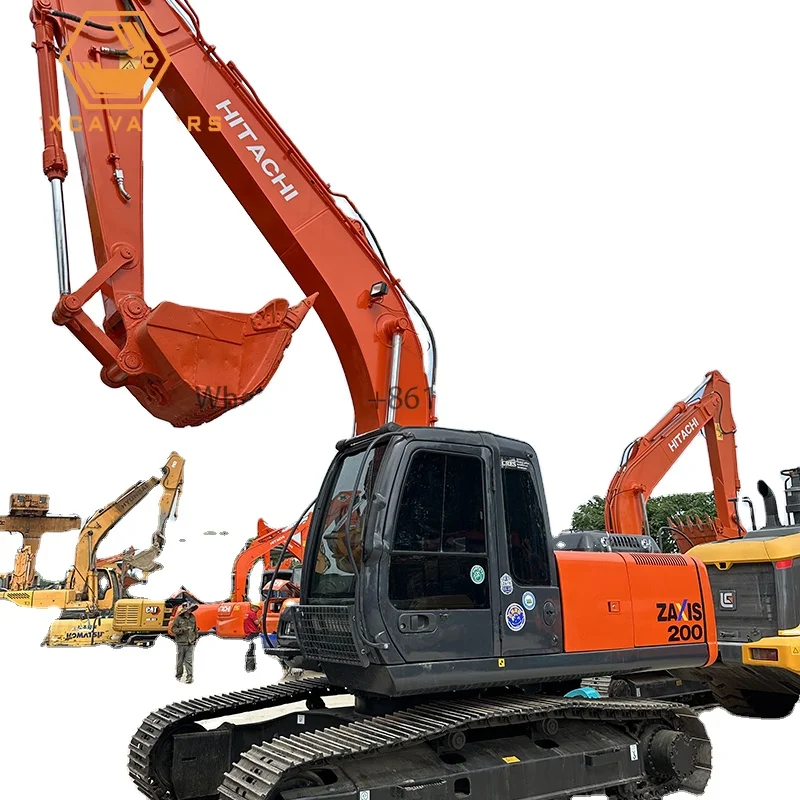 Экскаватор Hitachi ZX200, 20 тонн, 21 тонн, 22 тонны, Hitachi, используется, оригинальная краска, гидравлический гусеничный экскаватор для продажи
