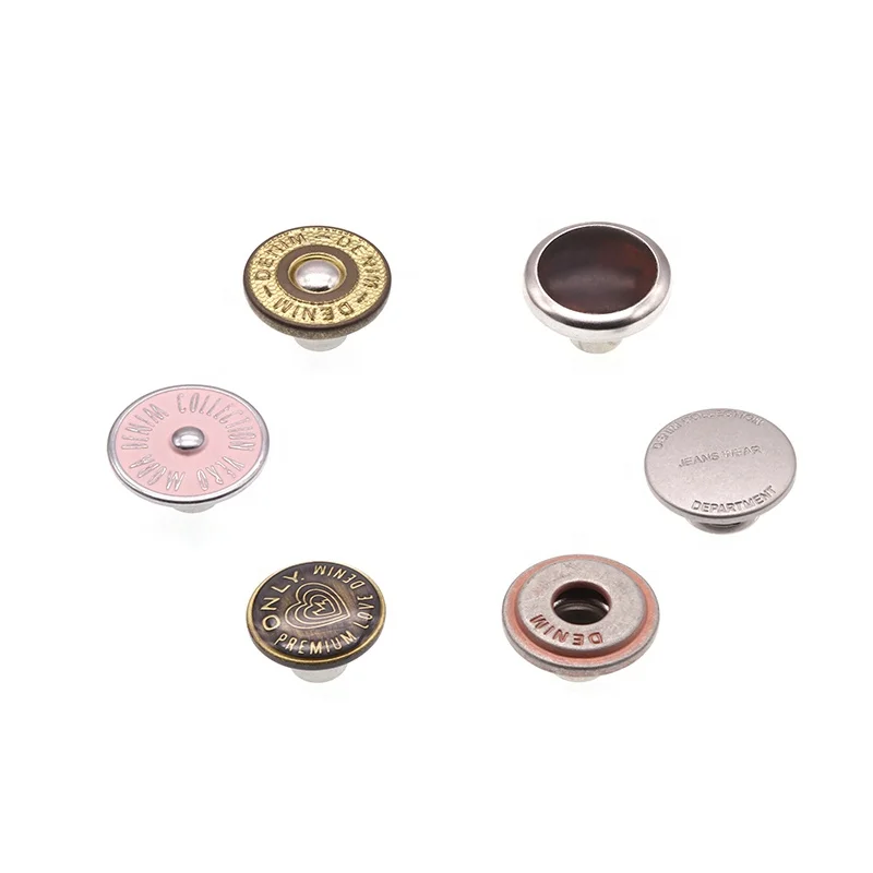 Cheap Price Custom Made LOGO Metal 15mm Hollow Jeans Buttons Rivet For Jeanswear