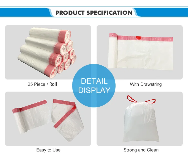 Plastic Bags Garbage Bags Trash Bags Pe Heavy Duty Compactor Contractor Lawn And Leaf Trash Garbage Bags heavy Duty Biodegradable 30 Rolls Rubbish Plastic Garbage Bag biodegradable Industrial Plastic Bags